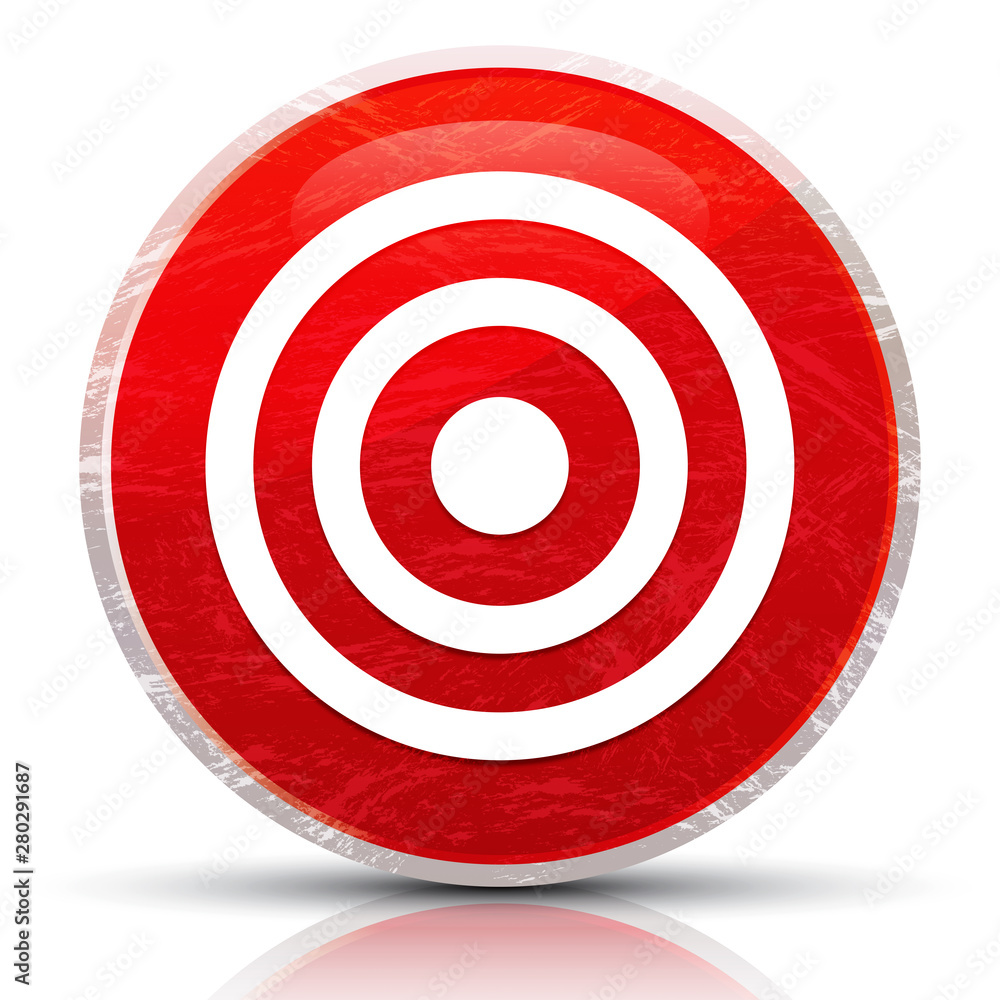 Target icon metallic grunge abstract red round button vector illustration Target icon metallic grunge abstract red round button vector illustration