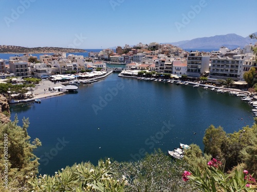 view of port of Agios Nikolaus, Crete