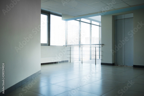 empty lobby in a modern office building.