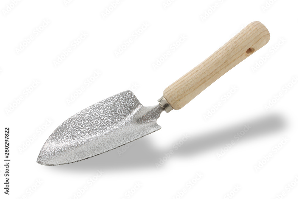 Fototapeta premium Garden trowel/spade isolated on white with shadow and clipping path