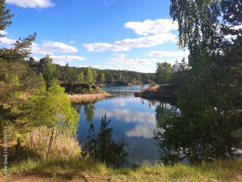 lake in forest
