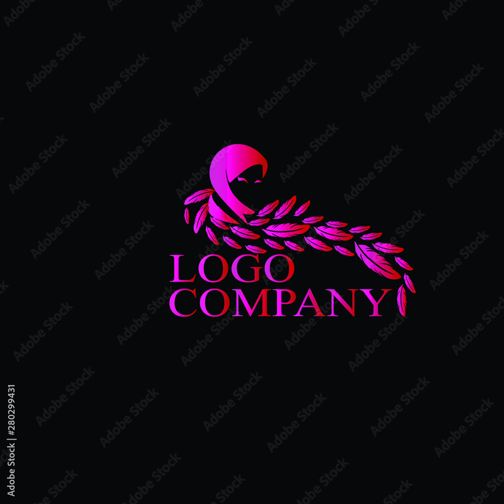 pink muslimah logo icon for hijab fashion pink muslimah logo icon for hijab fashion