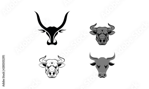 Bull set template vector © nura