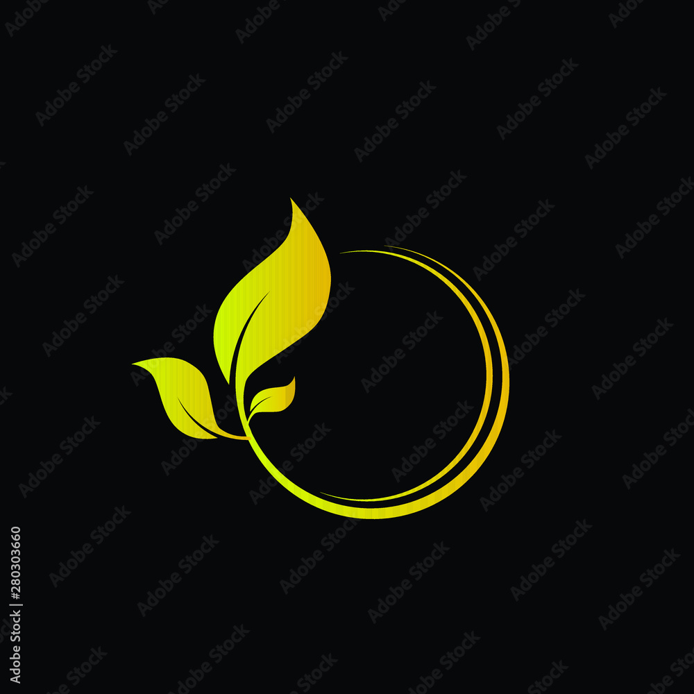 leaf logo icon for farm industry