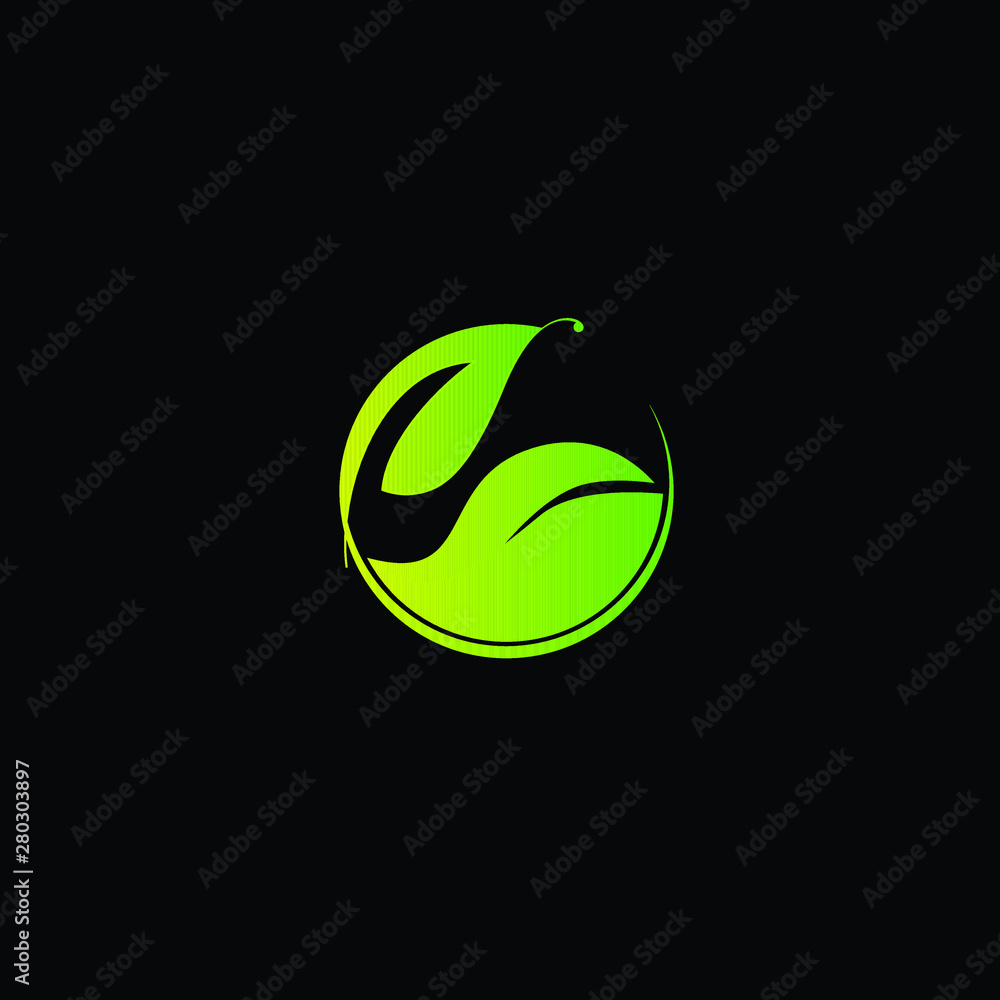 leaf logo icon for farm industry