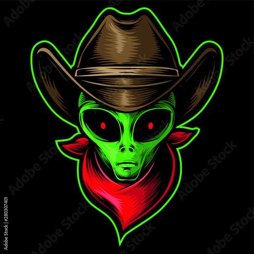 alien head cowboy