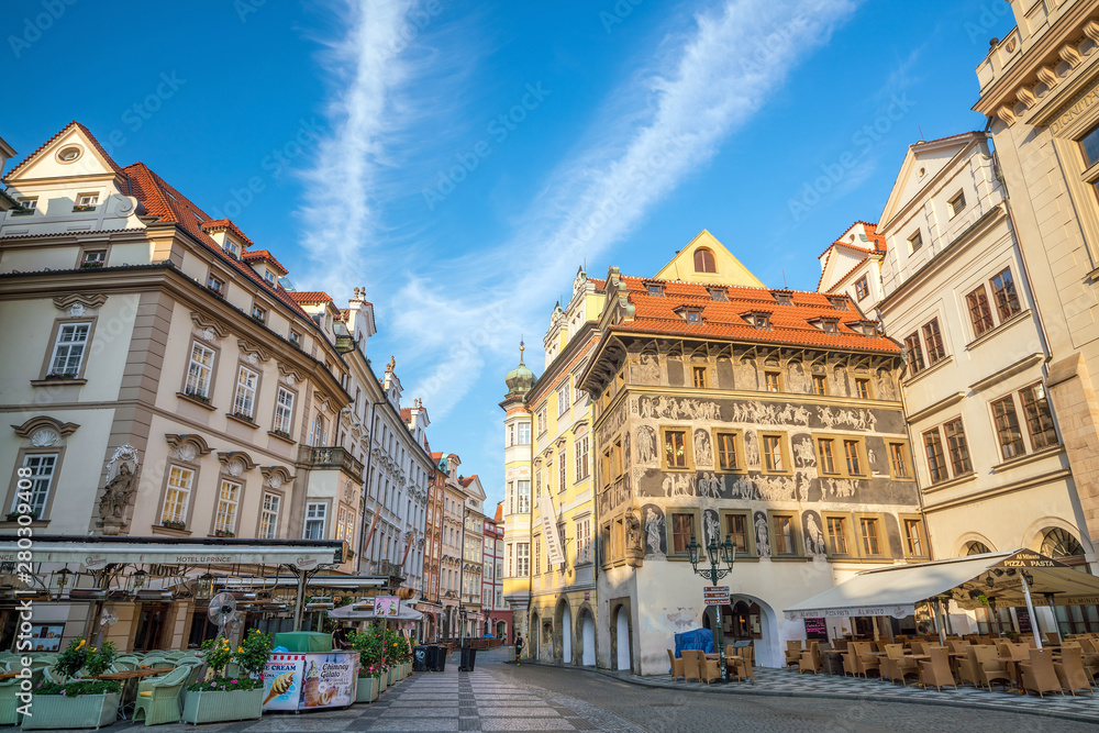 Heritage buildings in Old Town of Prague in Czech Republic