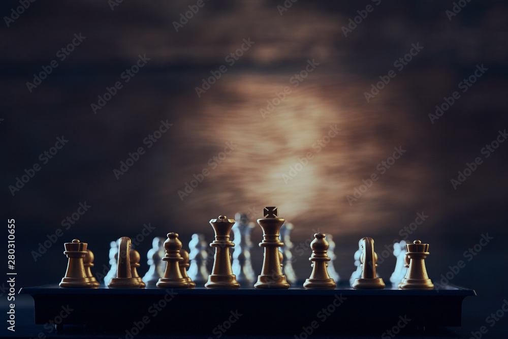 Chess concept with World business competition