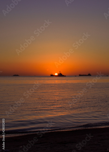 sunset at the sea lae lae island makassar indonesia © javed