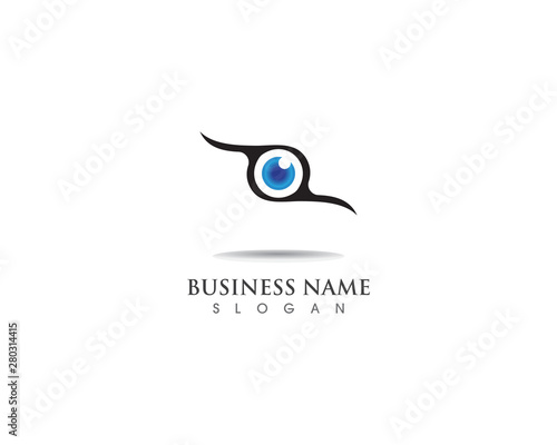 eye logo and vector symbol icon