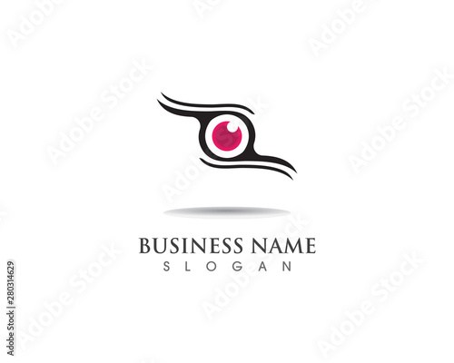 eye logo and vector illustration