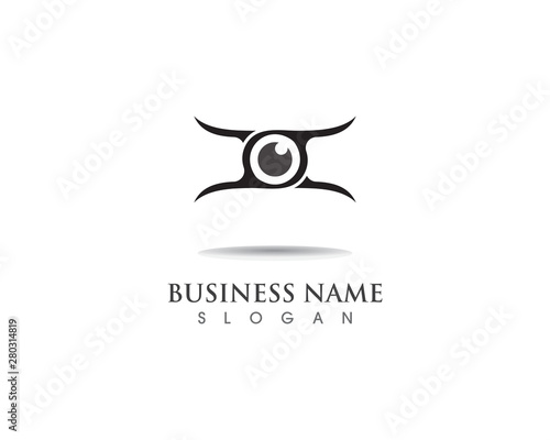 eye logo and vector illustration