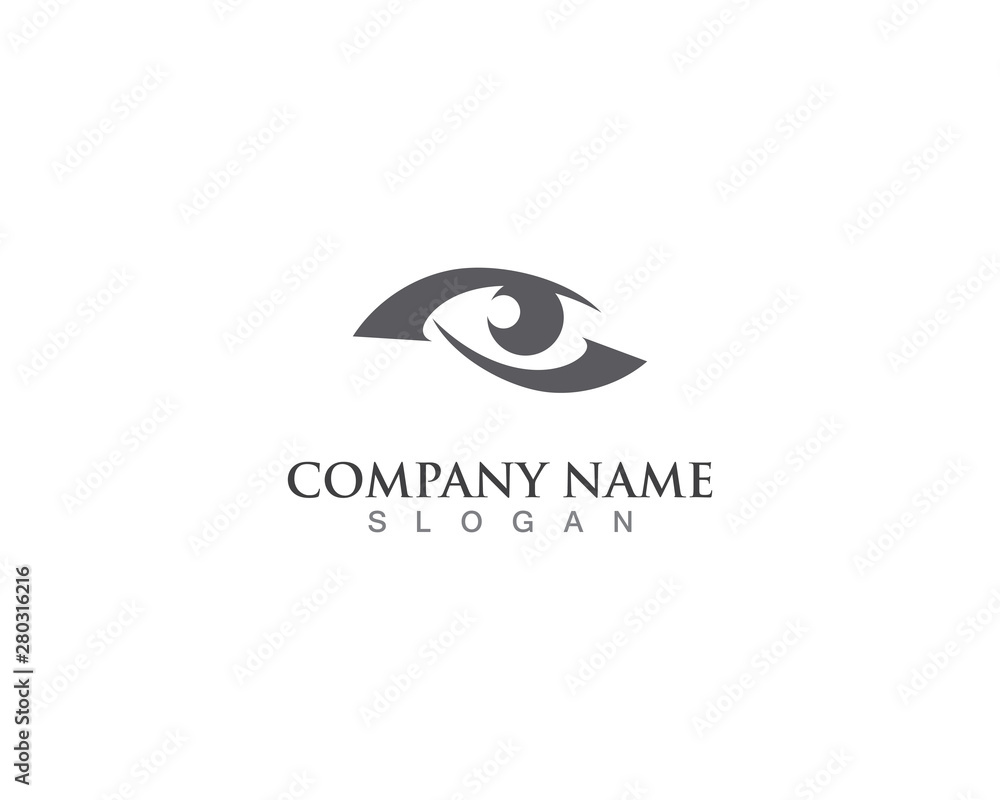 Eye black logo and symbol illustration vector Eye black logo and symbol illustration vector
