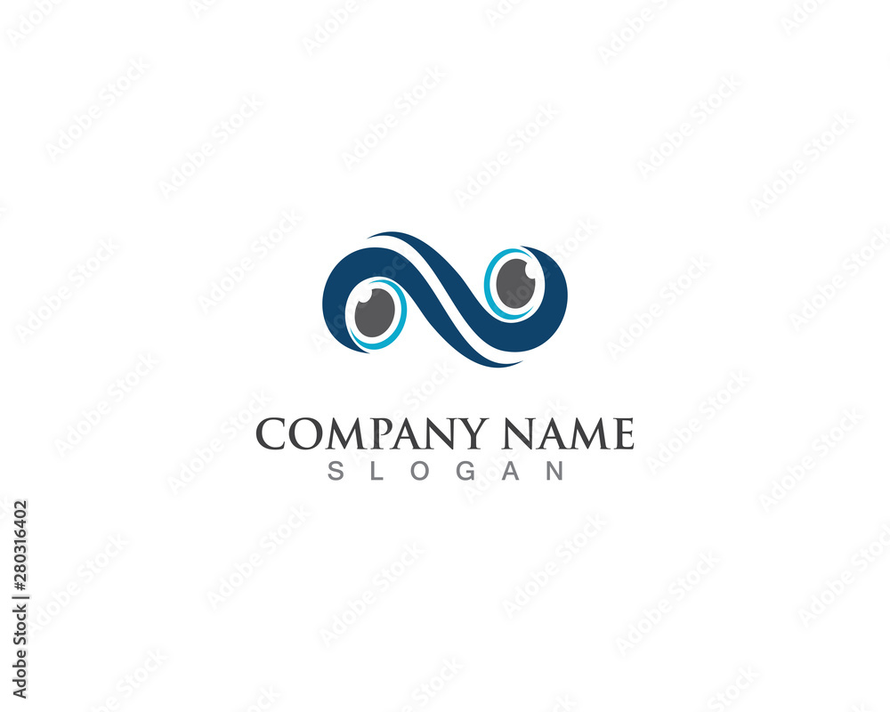 Eye black logo and symbol illustration vector Eye black logo and symbol illustration vector