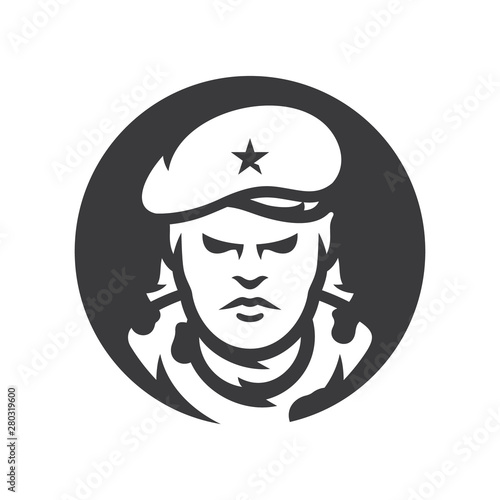 Cuba Communist revolutionary Vector silhouette sign