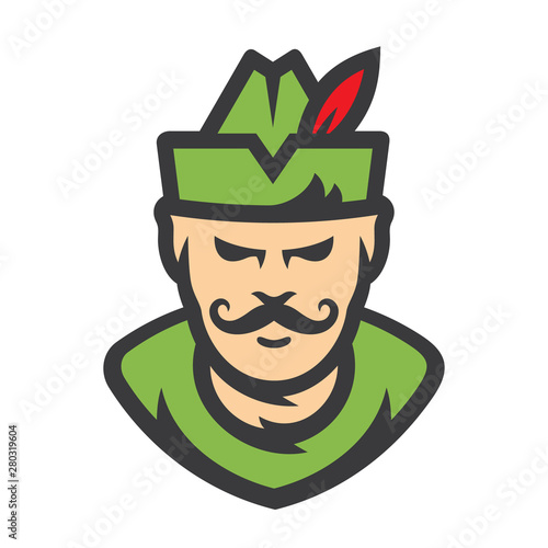 Robin Hood Vector Cartoon illustration