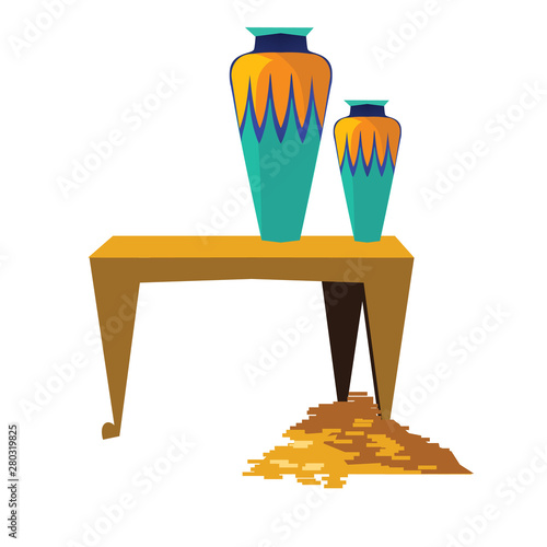 Ancient Egypt vector cartoon set