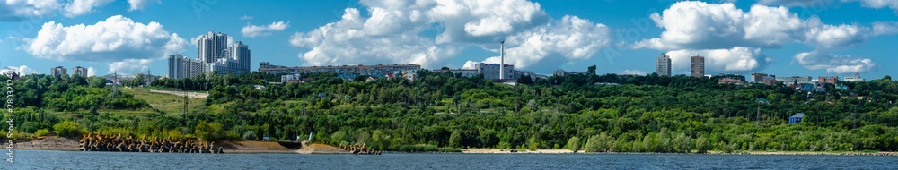 Panorama of the city of Ulyanovsk from the Volga river, Russia Panorama of the city of Ulyanovsk from the Volga river, Russia