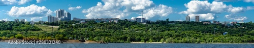 Panorama of the city of Ulyanovsk from the Volga river, Russia © tinkerfrost