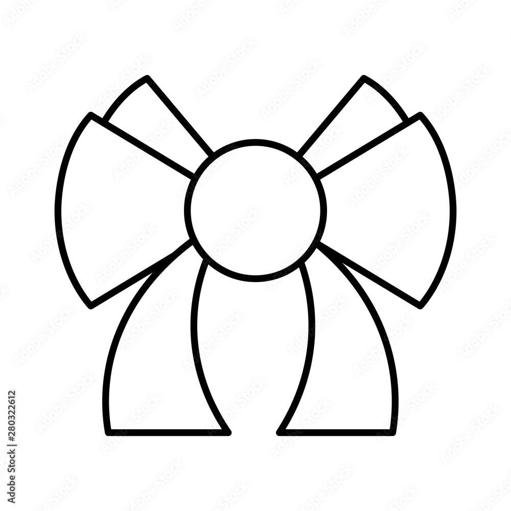 Ribbon vector, Chirstmas related line style icon Ribbon vector, Chirstmas related line style icon