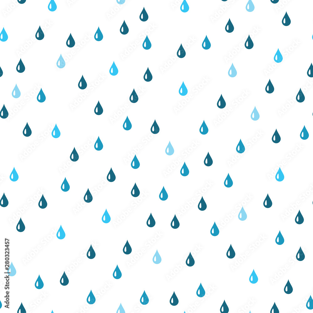 Blue Water drop seamless pattern. Vector background. Seamless rain drops pattern background. Blue Water drop seamless pattern. Vector background. Seamless rain drops pattern background.