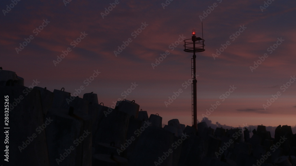 Obraz premium Beautiful lighthouse at samas beach