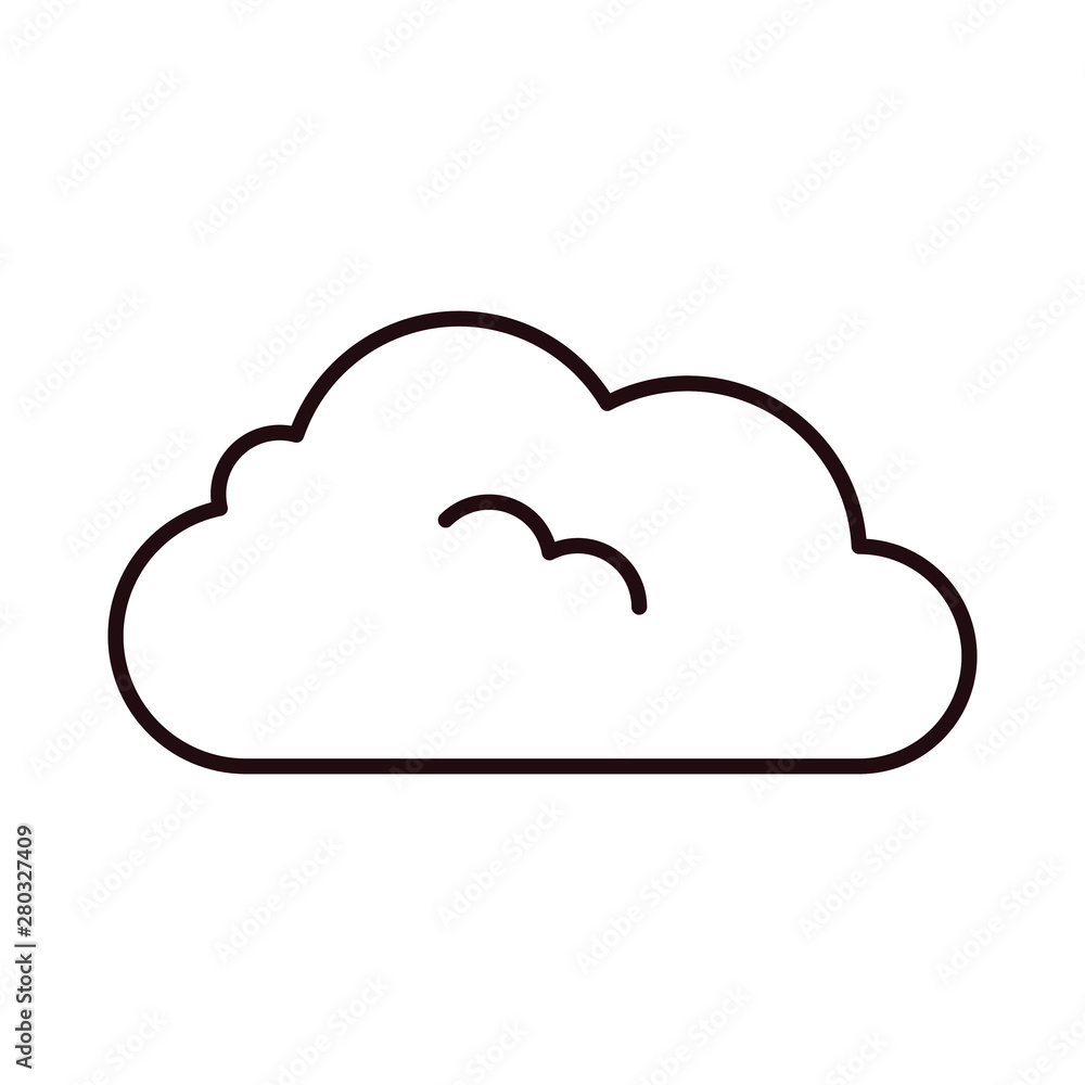 Outline cloud icon. Abstract cloudy symbol for web. Weather sign Outline cloud icon. Abstract cloudy symbol for web. Weather sign