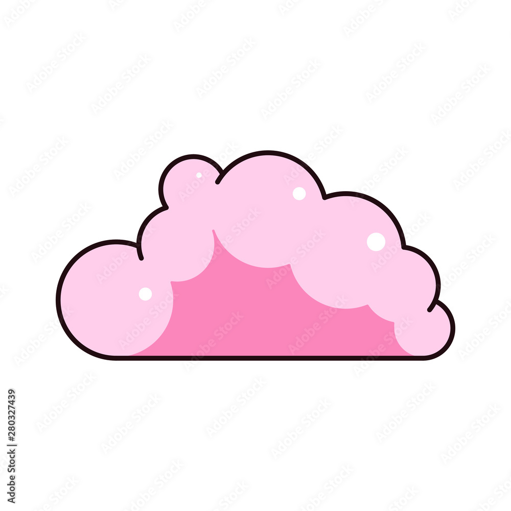 Cartoon bright coral cloud icon. Modern cloudy symbol for web. Weather sign Cartoon bright coral cloud icon. Modern cloudy symbol for web. Weather sign
