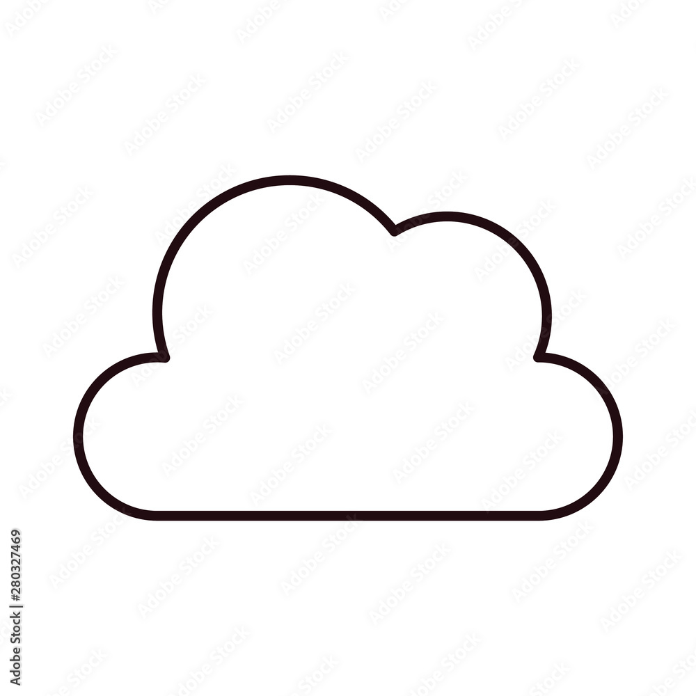 Outline cloud icon. Abstract cloudy symbol for web. Weather sign Outline cloud icon. Abstract cloudy symbol for web. Weather sign