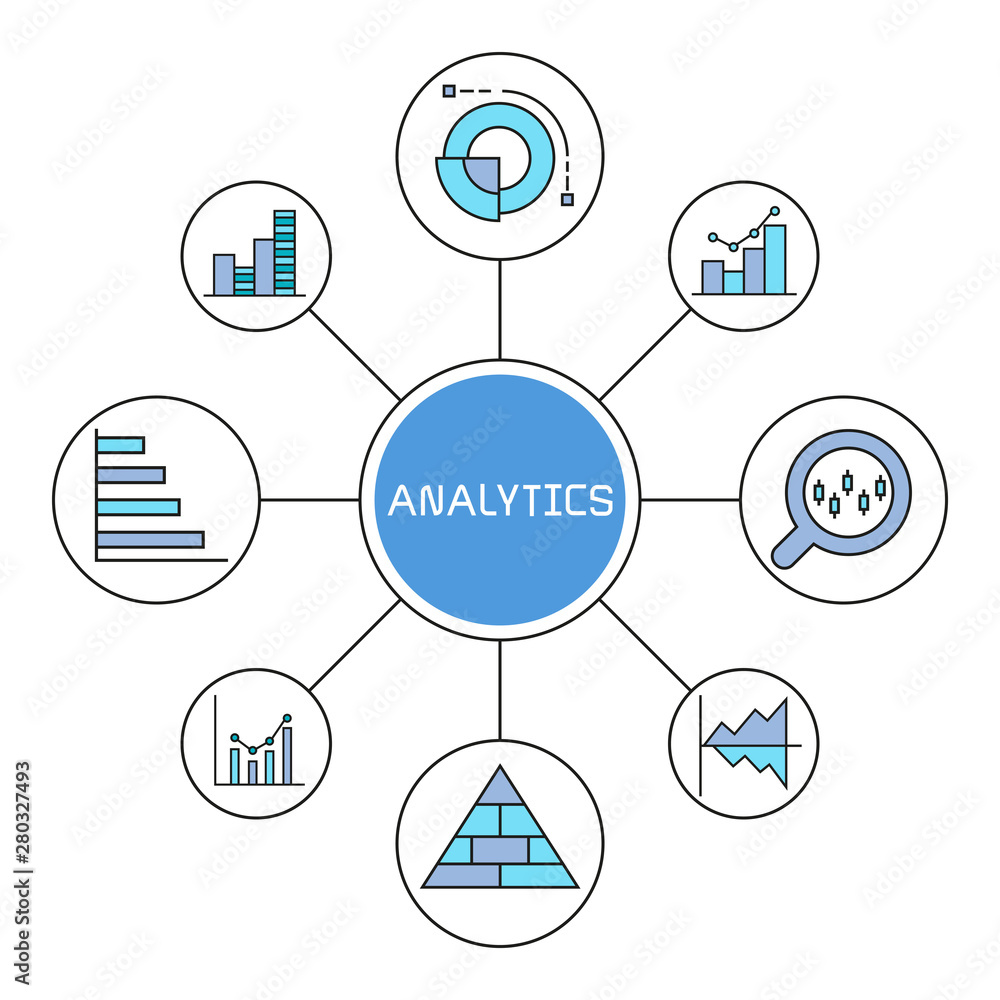 data chart and graph for data analytics concept circle diagram infographic data chart and graph for data analytics concept circle diagram infographic