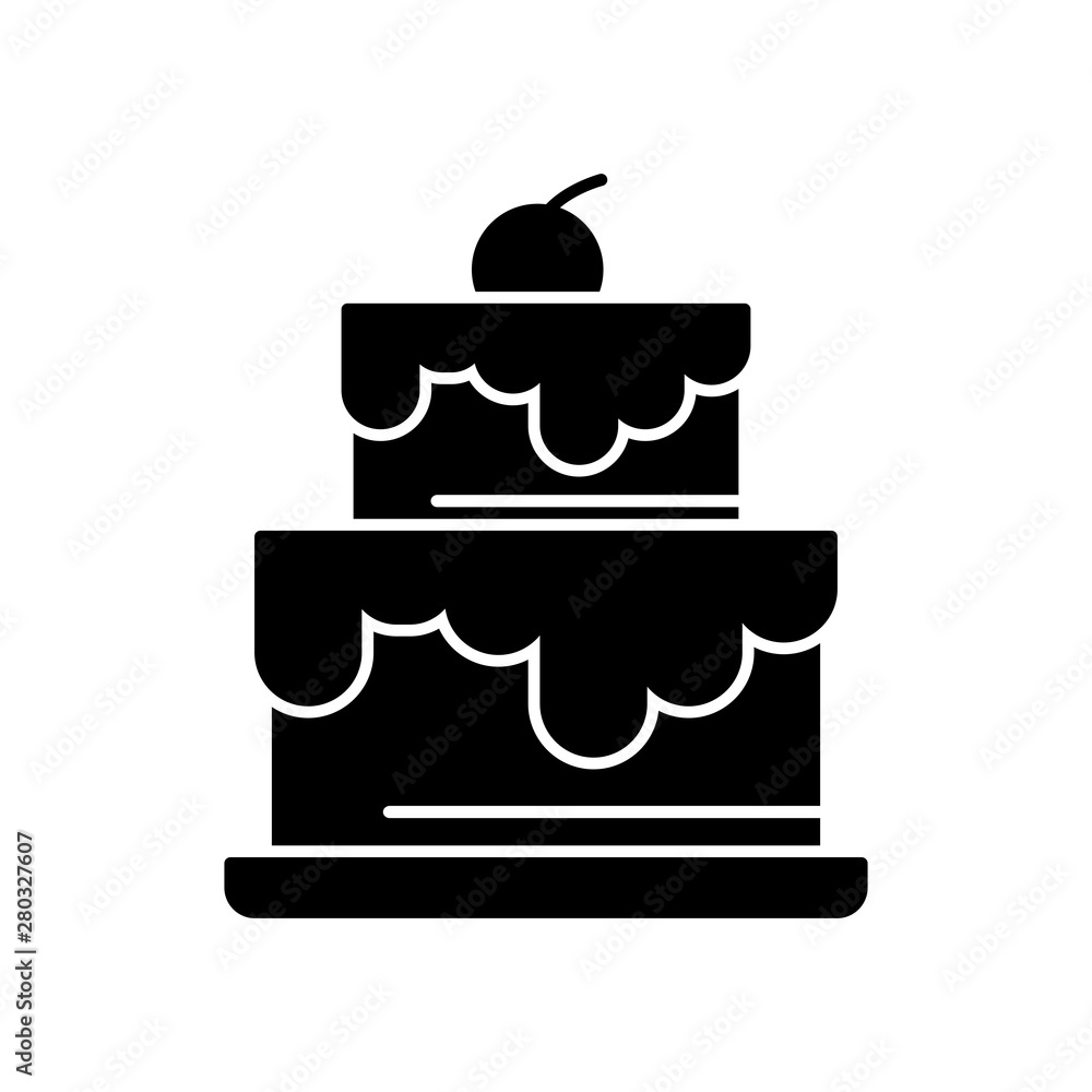 Happy Birthday Cake icon for your project Happy Birthday Cake icon for your project