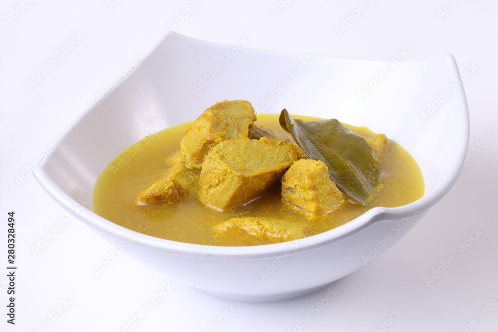 fish curry in a white bowl clean background fish curry in a white bowl clean background