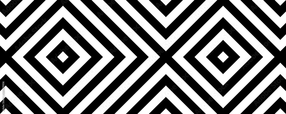 Black and white thick line layer seamless pattern background