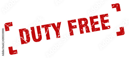 duty free stamp. duty free square grunge sign. duty free