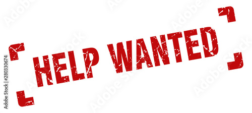 help wanted stamp. help wanted square grunge sign. help wanted