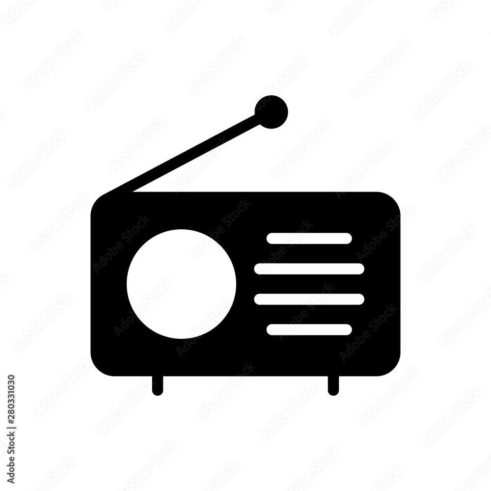 Radio icon vector template on white background Radio icon vector template on white background