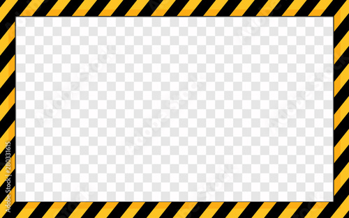 stripes warning frames border under construction background
