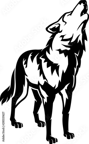 Wolf Howl, Shadowed Illustration