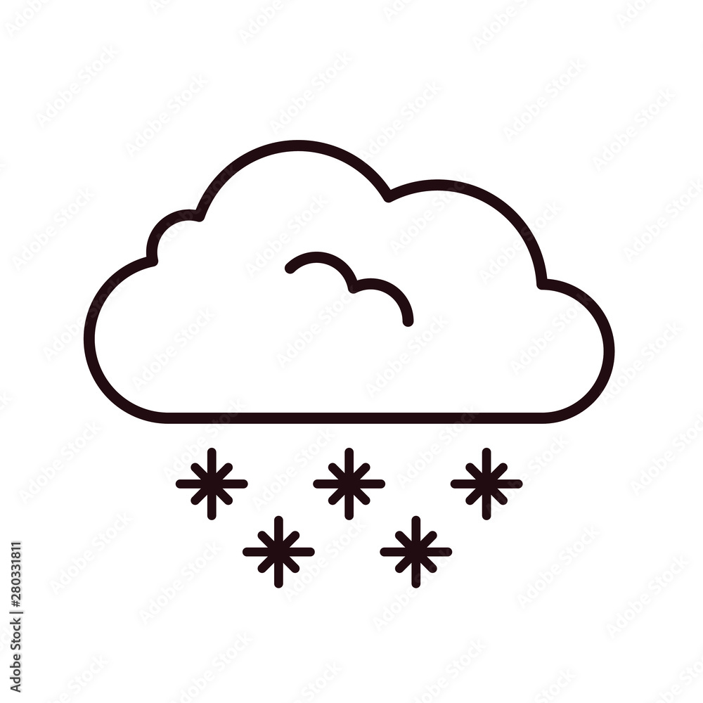 Weather outline web icon. Snow illustration Weather outline web icon. Snow illustration