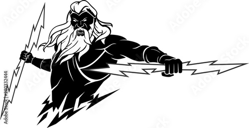 Zeus with Lightning Bolt