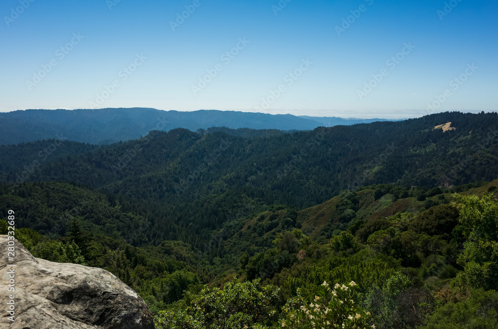 Santa Cruz mountains in Castle Rock