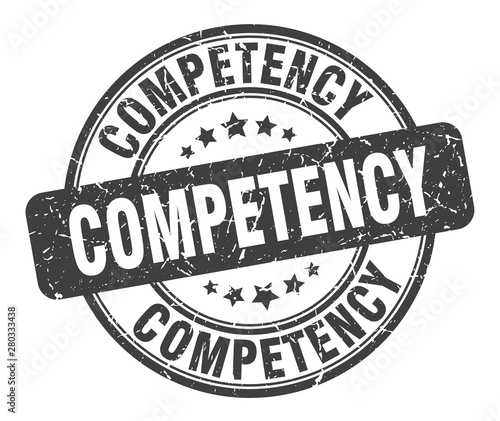 competency stamp. competency round grunge sign. competency