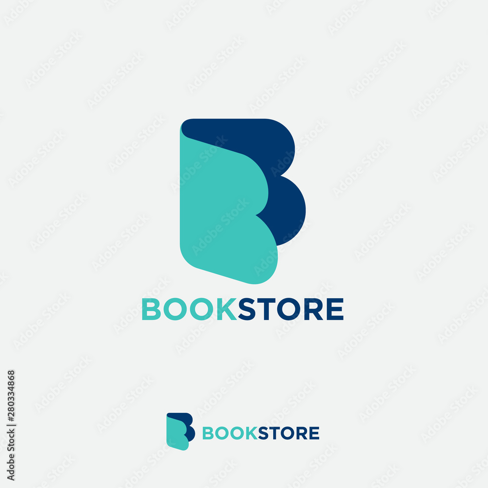 B monogram. Letter B like open book. Online book store. Digital library. Audio book logo. Literature emblem. B monogram. Letter B like open book. Online book store. Digital library. Audio book logo. Literature emblem.