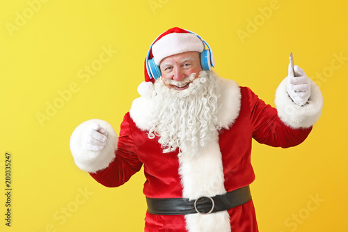 Portrait of Santa Claus lis...