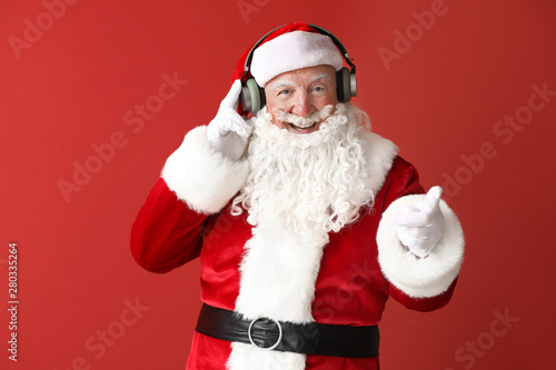 Portrait of Santa Claus lis...