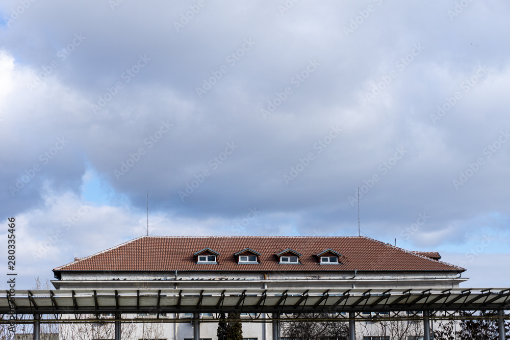 Red roof and sky