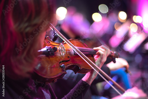 violin at a concert photo