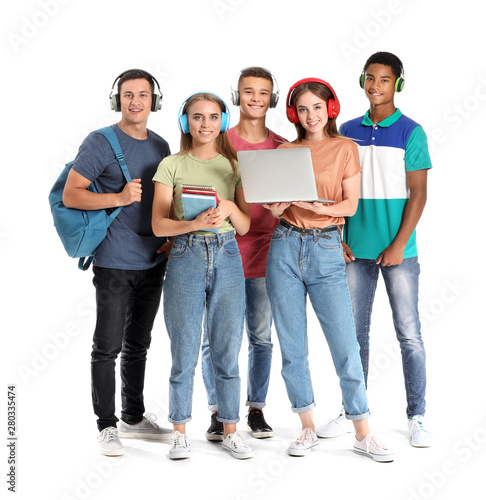 Portrait of young students ...