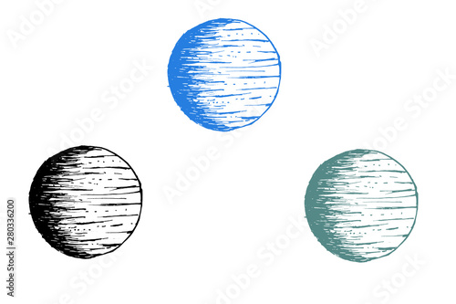 Handgezeichneter Planet