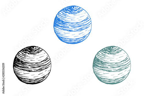 Handgezeichneter Planet